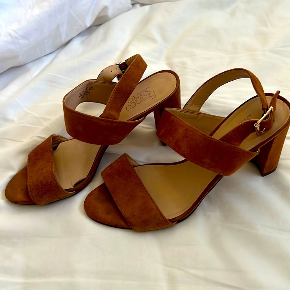 Franco Sarto Brown Leather Sandals